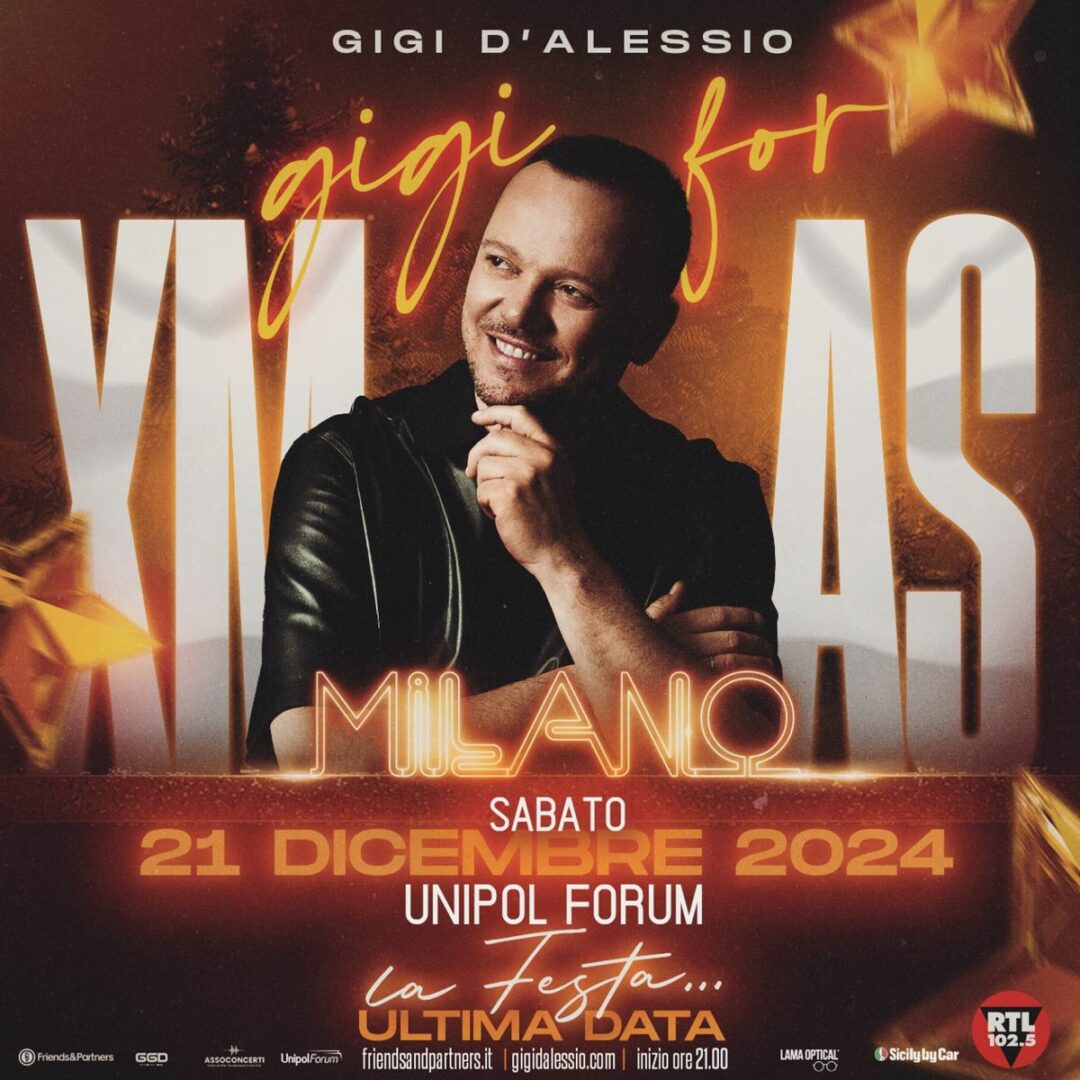 Gigi D’Alessio, “GIGI for XMAS, La Festa”, il 21 dicembre al Forum